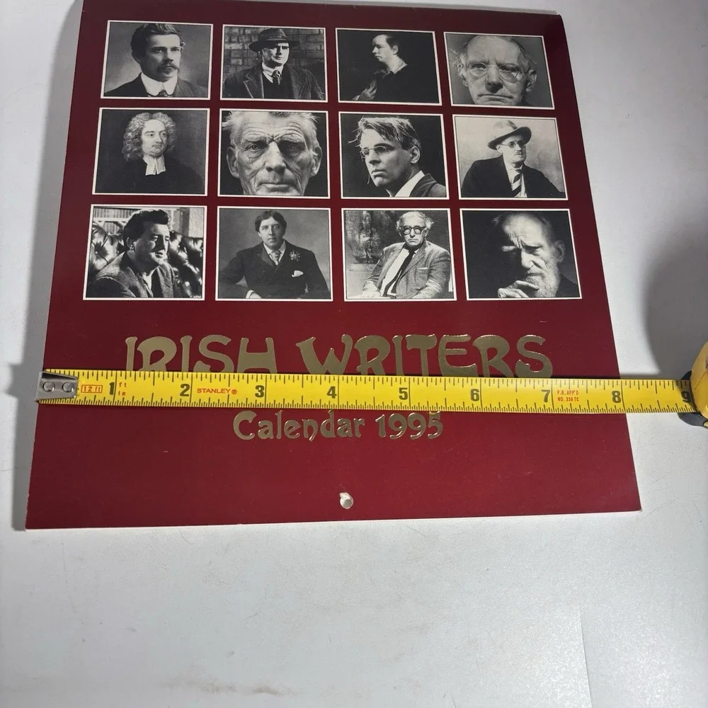 Samuel BECKETT, Oscar Wilde / Irish Writers Calendar 1997 1st Edition 1996